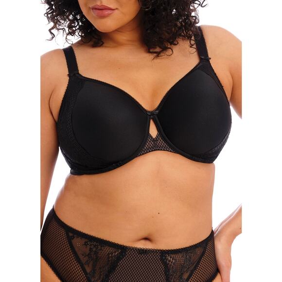 Elomi Charley Bandless Spacer Moulded Bra Adjustable Straps Black Size 40L NWT - Picture 1 of 10